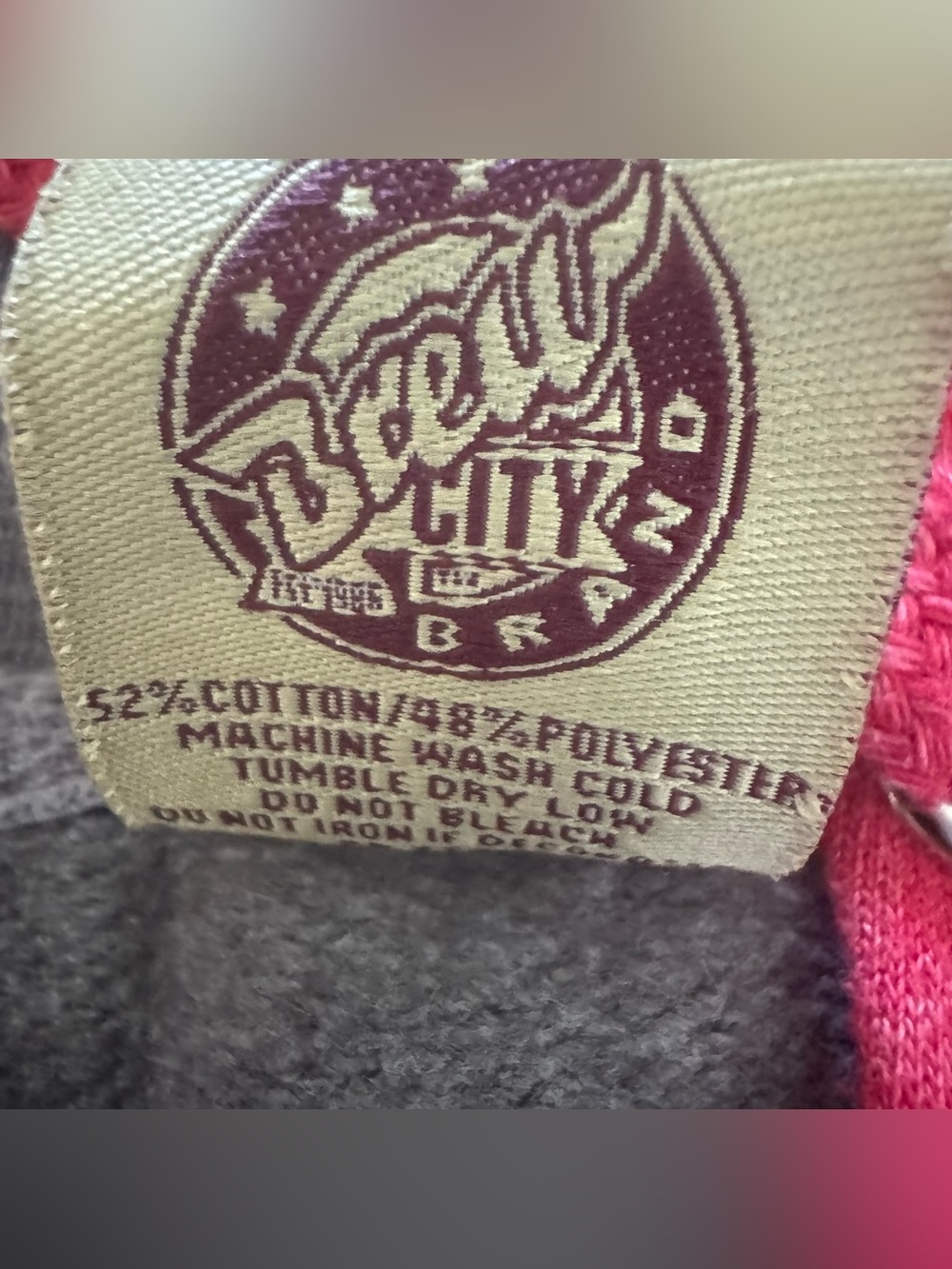 Vintage Budweiser Hoodie Brew City Beer Raglan Sweatshirt Beer Pocket (B1) Small - Picture 9 of 9